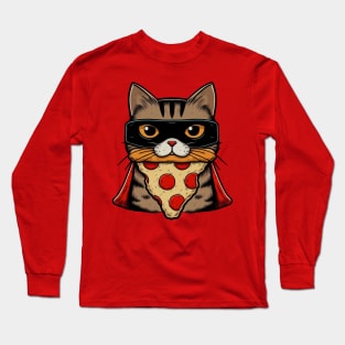 Pizza Cat Super Hero Long Sleeve T-Shirt